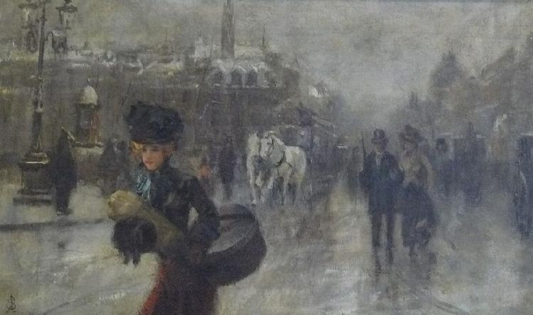 Alfred Stevens Elegants sur les Boulevards Sweden oil painting art